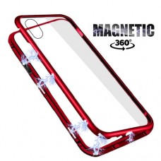 Capa para iPhone XS Max - Case 360° Metal Magnética Vermelha